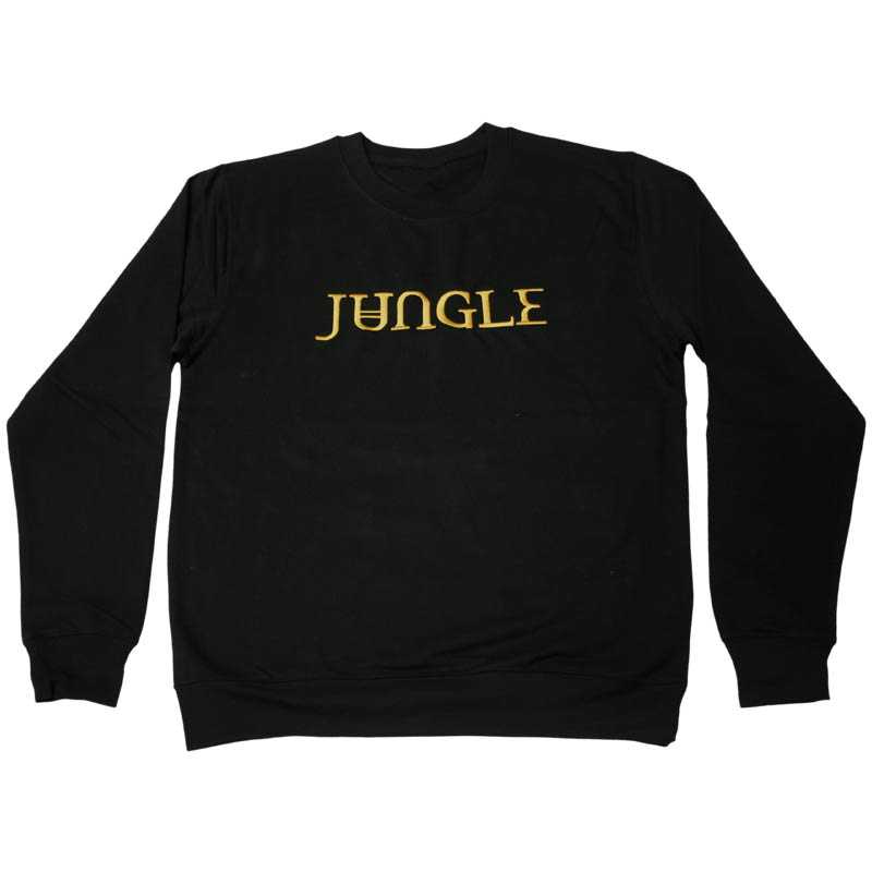 GOLD EMBROIDERED JUNGLE LOGO BLACK SWEATSHIRT