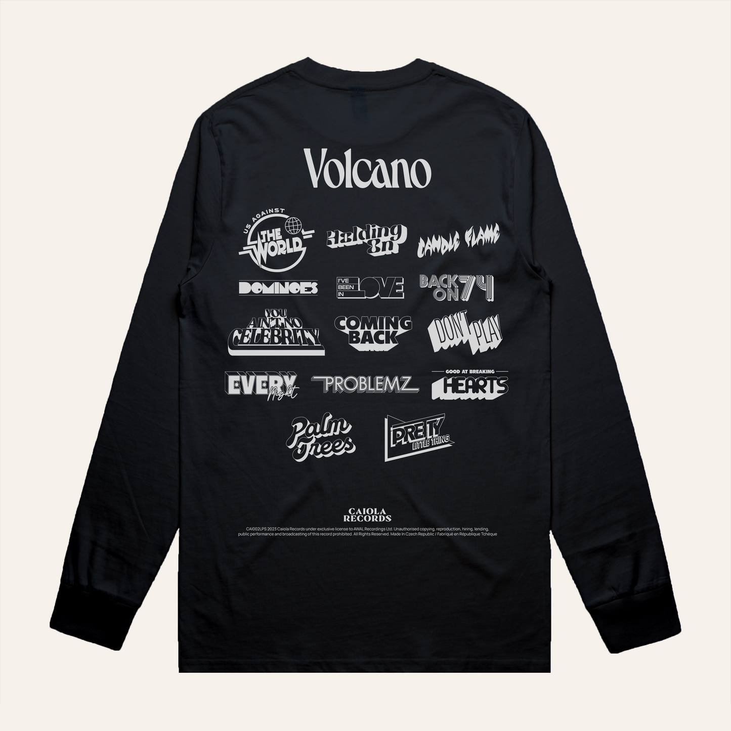 Black Vinyl + Black Hella Logos L/S T-shirt
