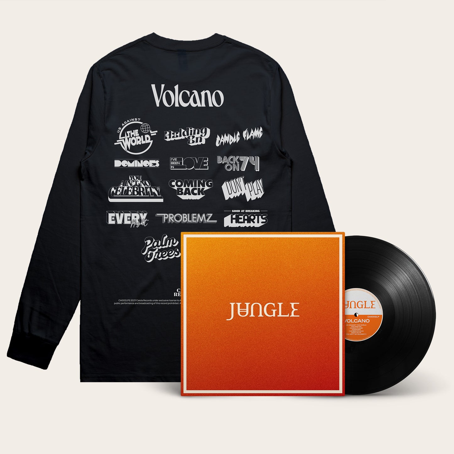 Black Vinyl + Black Hella Logos L/S T-shirt