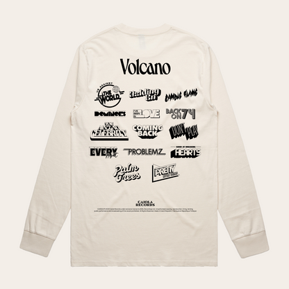 Black Vinyl + Cream Hella Logos L/S T-shirt
