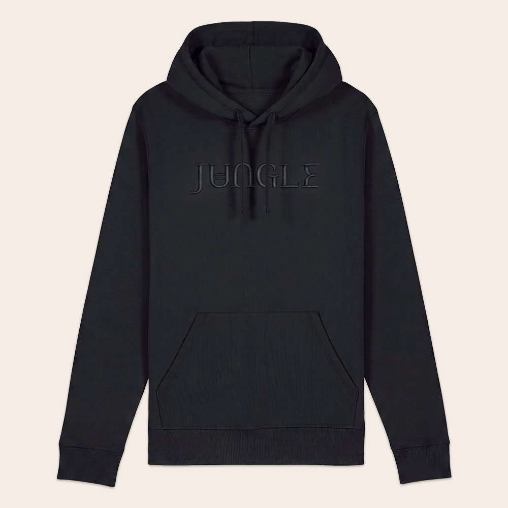 Black Hoodie with Embroidered Jungle Logo