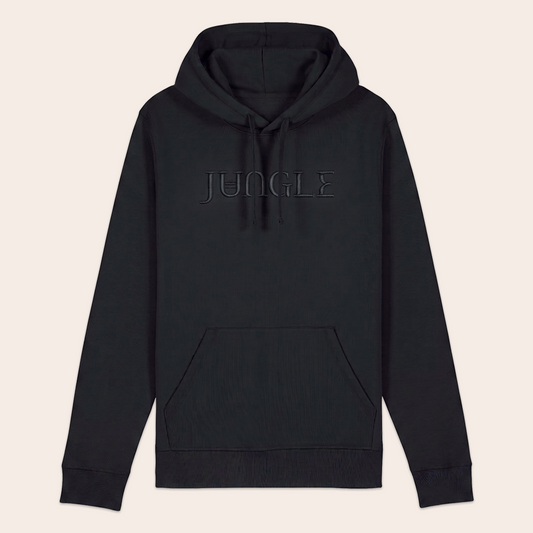 Black Hoodie with Embroidered Jungle Logo