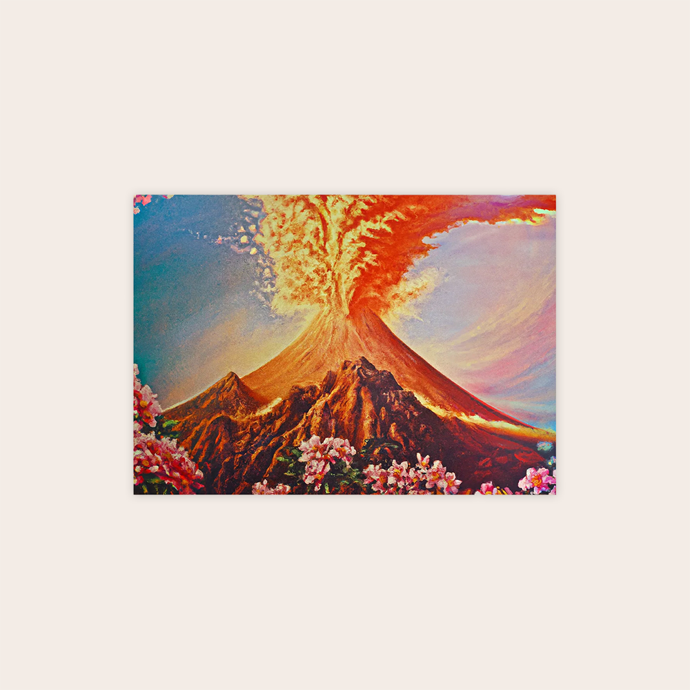 Volcano Art A3 Poster