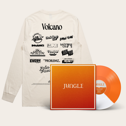 Store Exclusive Vinyl + Hella Logos Cream T-Shirt