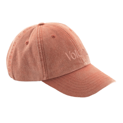 Vintage Orange Volcano Embroidered Cap